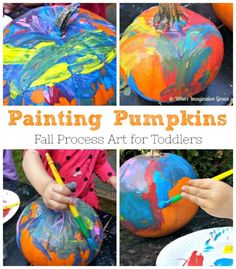 painting pumpkins for toddlers to paint