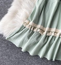 Cute v neck short dress fashion dress Fabric: blended Color: brown, yellow, green Size(cm): free size Length 112 bust 68-96 sleeve length 22 V Neck Short Dress, Cute V, Short Dress Styles, Dresses 2020, White Dress Summer, Mori Girl, Embroidery Dress, Bohemian Clothes, Beach Dresses