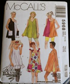 an image of women's dress and top sewing pattern