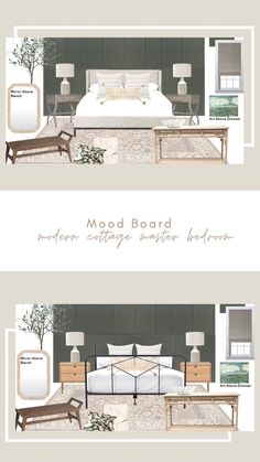 the interior design process is shown in three different stages