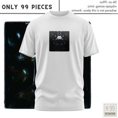 No99: is an art initiative launched in 2024 in Istanbul, Turkey. A total of 99 artworks from 99 artists are printed on only 99 t-shirts. It is aimed to spread art to the society by making art wearable. Product Information - Mold : Oversize - Fabric Type: 100% Cotton - Our t-shirts are produced from 1st quality combed cotton fabric. - It has a dense, strong texture and soft touch. - All our products are produced with water-based printing technique. Air permeability is high. - Oeko-tex certified p White Graphic Print Art For Streetwear, Artistic Graphic Design Shirt For Streetwear, Artistic Graphic Shirt For Streetwear, Artistic T-shirt With Custom Artwork For Streetwear, Writing Poems, Powerful Art, Close My Eyes, Limited Edition Art, Istanbul Turkey