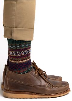 Cotton Fair Isle Crew Socks - Mistletoe Fair Isle Socks, Cozy Socks, Kitchen Islands, Wool Socks, Bottle Bag, Scarf Men, Mens Skin Care, Interesting Faces, Reusable Bags