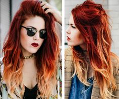 Burnt Orange Hair, Orange Hair Dye, Red Balayage Hair, Red Balayage, Haircut Pictures, Ombré Hair, Ombre Hair Color