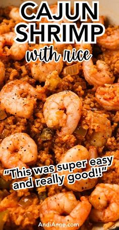 cajun shrimp with rice is an easy and delicious side dish that's ready in less than 30 minutes