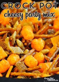 crock pot cheesy party mix