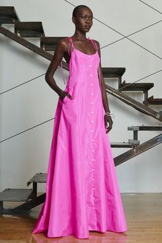 Rosie Assoulin Resort 2016 Fashion Show Garden Gown, High Garden, Resort 2016 Fashion, Rosie Assoulin, Silk Taffeta, Brown Dress, 2016 Fashion, Pink Fashion, Moda Operandi