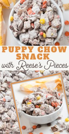 puppy chow snack recipe with reese's pieces