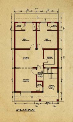 a drawing of a floor plan for a house