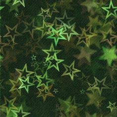 green and brown stars are in the shape of an abstract pattern on a black background