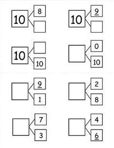 worksheet showing the number 10 and ten