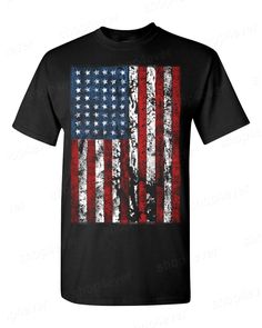 American Flag Vintage T-Shirt 4Th Of July American Patriotism Usa Flag Men's Tee United States Of America Flag, Pride Wear, Water Print, Vintage American Flag, American Flag Tshirt, America Flag, American Flag Shirt, Flag Shirt, Flag Tshirt