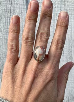 Stunning Oval Crazy Lace Agate Sterling Silver Statement Ring | Agate Ring | Choose Your Stone Ring Oval Jasper Cabochon Jewelry, Oval Cabochon Jasper Jewelry, Adjustable Oval Agate Jewelry, Bohemian Oval Agate Rings, Unique Oval Agate Rings, Artisan Agate Oval Ring, Oval Agate Ring With Large Stone, Oval Agate Rings For Healing, Boho Rocker