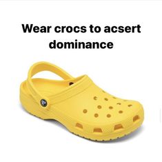 Weird Crocs, Crocs Meme, Big Yellow Crocs, Crocs Meme Funny, Clog Crocs, Crocs Clog, Hee Hee, Facebook Memes, Funny Laugh