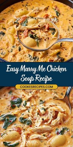 Creamy Cheesy Chicken Soup, Easy Creamy Soup Recipes Quick, Creamy Marry Me Chicken Soup, Crock Pot Marry Me Chicken Soup, Marry Me Soup Recipe, Rotisserie Chicken Soup Recipes Crockpot, Creamy Shredded Chicken Recipes, Crock Pot Chicken Parmesan Soup, Crockpot Marry Me Chicken Soup