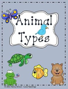 an animal type book with pictures of animals