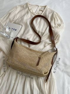 Chic Khaki Woven Bag: The Perfect Vintage Summer Accessory Braided Bag, Travel Chic, Clutches For Women, Woven Tote Bag, Picnic In The Park, Motorcycle Style, Summer Chic, Street Style Chic, Woven Bag