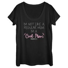 You can't sit with us... unless you're wearing a cool officially licensed Mean Girls I'm Not Like a Regular Mom Embroidery Pattern Women's Graphic Scoop Neck T-Shirt! This fun tee reads the iconic quote from the film: "I'm Not Like a Regular Mom I'm a Cool Mom" printed in a cool embroidery style across the front. Shop this new Mean Girls apparel this Mother's Day and make mom laugh with her favorite characters, popular quotes, hilarious moments, and more. Mom Embroidery, Cool Embroidery, Embroidery Print, Text Graphic, Cool Mom, Popular Quotes, Scoop Neck Tee, Mean Girls, Cool Tees