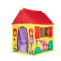 There’s plenty of room to set up house and let imaginations grow in the roomy and exciting Blue’s House play tent! The full-color, easy-to-assembly fabric play space stands approximately 4 feet tall, allowing multiple kids, three and older, to create their own Blue's Clues and You! adventures. The front door rolls up and the mailbox flap opens and closes, revealing a mail slot for the included postcard. The imaginative play space features a chimney on the roof, mesh windows for ventilation, and Mail Slot, Blue's Clues And You, House Tent, Kindergarten Readiness, Blue's Clues, Blue’s Clues, Melissa And Doug, Blues Clues, Durable Flooring