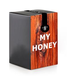 a wooden box with the words my honey on it