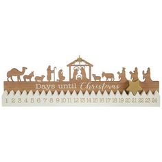 a wooden nativity scene with the birth of jesus