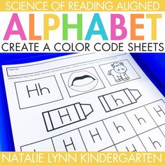 an alphabet worksheet for children to learn how to write and color