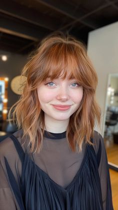 Angled Fringe Bangs, Arctic Fox Sunset Orange On Brown Hair, Princess Haircut Bangs, Oval Face Haircuts Bangs, Ways To Style Bangs Out Of Face, Haircuts For Women In Their 30s Bangs, Straight Across Bangs Medium Hair, Bangs Shorter In The Middle, Short Layered Haircuts Bangs