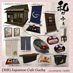 the japanese cafe gacha poster is displayed