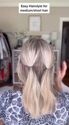 For all my thin hair girls out there, learn this easy updo with me that works great with fine, slippery hair. Just follow along with my step-by-step tutorial. Easy Wedding Hairstyles Shoulder Length, No Heat Updo, Sensory Friendly Hairstyles, Fast Easy Updos For Long Hair, Easy Updo For Short Fine Hair, Easy Updos For Medium Hair With Bangs, Step By Step Updos For Medium Hair, Shoulder Length Up Do, Low Bun Updo Short Hair