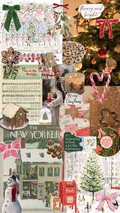 a collage of christmas cards and decorations