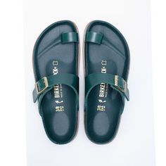 toe loop sandals: Birkenstock Ciney Toe Loop Sandal Vintage Inspired Shoes, Leather Slippers For Men, Birkenstock Style, Toe Ring Sandals, Toe Loop Sandals, Men Sandals, Dark Green Color, Sandals Flats, Toe Ring