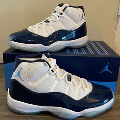 Never Worn! Air Jordan 11 Retro White/University Blue Men’s Shoe Brand New. Casual Blue High-top Sneakers With Air Cushioning, Blue Casual Jordan Shoes With Air Cushioning, Casual Blue Jordan Shoes With Air Cushioning, Blue Sporty Jordan Shoes With Air Cushioning, Sporty Blue Jordan Shoes With Air Cushioning, Blue High-top Sneakers With Air Cushioning, Blue Jordan Shoes With Air Cushioning, Navy High-top Sneakers For Sports, Blue Jordan Shoes With Air Cushioning For Streetwear