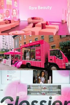 Brands like Glossier, KVD Beauty, and Make Up For Ever have been hosting fun product launch activations and mobile pop-ups. Beauty Festival Event, Beauty Brand Activation, Fashion Event Ideas, Pop Up Branding, Beauty Pop Up, Glossier Event, Beauty Activation, Make Up Branding, Mco Beauty