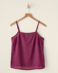 Linen High-Neck Cami | Garnet Hill Garnet Hill, Women's Tops, Favorite Shirts, Perfect Summer, Clothes For Sale, Garnet, Adjustable Straps, High Neck, Cashmere