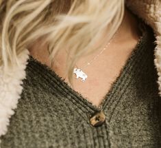 This little buffalo is the perfect necklace to remind you of your favorite state. Dimension: It measures approximately 3/4 "wide - Rhodium Plating, 18" Sterling Silver Chain - 18K Gold-filled Plating, 18" Gold-filled Chain FREE SHIPPING in the Continental U.S. Made to order - Ships in 3-5 business days Is this a GIFT? We can include a gift card with your name and/or message. At Checkout you will find a place that says "Notes to Distinctly". Simply place your message in the space provided. We do Perler Necklace, Green Aventurine Necklace, Boho Butterfly, Aventurine Necklace, Handmade Crystal Jewelry, Arrow Earrings, Home On The Range, Crystal Bead Necklace, Boho Pendant