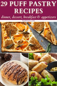 the top 20 puff pastry recipes for dessert, breakfast and appetizers