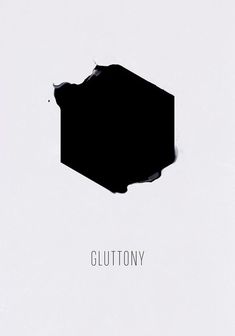 Gluttony - Aesthetic Seven Sins, Geometric Figures, Illustration Art Design, Minimal Poster, Poster Series, Deadly Sins, Simple Graphic, Party Poster