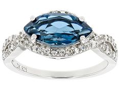 1.67ct Marquise London Blue Topaz with 0.24ctw Round White Zircon Rhodium Over Sterling Silver Ring. Measures Approximately 1.06"L x 0.86"W. Not Sizeable. Accent Stones Primarily Zircon. Zircon Jewelry, Blue Tanzanite, Broken Chain, Blue Zircon, London Blue Topaz, Topaz Gemstone, London Blue, Cultured Pearls, Fairy Tale