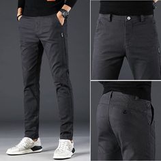 Slim Cotton Pants With Pockets, Fitted Slim Cotton Bottoms, Slim Stretch Cotton Bottoms, Black Slim Cotton Pants, Fitted Slim Cotton Pants, Slim Fit Cotton Bottoms For Business Casual, Fitted Cotton Cargo Pants For Business Casual, Casual Fitted Cotton Dress Pants, Slim Fit Cotton Dress Pants With Pockets