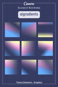 the book cover for canna element keywords, with an image of blue and pink