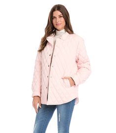 We adore our Quin Quilted Shirt Jacket in a soft pink color called rose. Diamond quilting brings plush comfort and warmth to this polished jacket; a perfect jacket to transition into spring. You'll fall in love with this jacket at first sight! Final Sale- No returns or exchanges. Color- Light pink; rose. Silver buttons. Snap closures. Lined. Side functional pockets. Fabric-100% recycled polyester. Care-Dry clean. Pink Quilted Outerwear For Winter, Pink Quilted Outerwear For Fall, Fall Pink Quilted Jacket, Pink Quilted Jacket For Fall, Pink Long Sleeve Quilted Jacket For Fall, Quilted Shirt Jacket, Bohemian Chic Outfits, Quilted Shirt, Rose Diamond