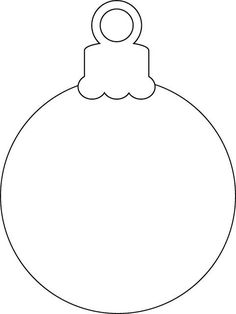 a black and white drawing of a christmas ornament with a blank space on the top