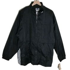 Adidas Vintage 1998 Heritage Full Zip BlackJ acket Size Large But Fits XL NWT. Very good condition. New with tags. The only flaw is the zipper that is broken. Please see ALL pictures for details. This is a 1998 jacket. Adidas Vintage, Vintage Adidas, Vest Jacket, Mens Accessories, Adidas, Mens Outfits, Zipper, Tags, Clothes