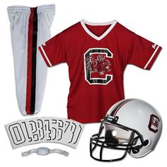 Franklin Sports Team Licensed Arkansas Razorbacks Deluxe Football Uniform Set #Affiliate #Licensed, #affiliate, #Arkansas, #Team White Moisture-wicking Sportswear Sets, White Moisture-wicking Sports Sets, White Sports Sets For Sports Season, White Sports Sets, White Sporty Sets For Sports Events, Casual White Sets For Sports Events, Red Sportswear Sets For Sports, Sporty Breathable Sports Set, Breathable Sporty Sets For Sports