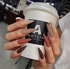 ✨Super cute nail inspo for Fall✨ Fake Crying, Ball Nails, Girl Pranks, Color For Nails, November Nails, Beige Nails, Casual Nails, Sao Paulo Brazil