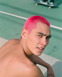 Hair Dyed Underneath, Buzz Cut Styles, Evan Mock, Half Dyed Hair, Dyed Hair Men, Shaved Hair Designs, Shave My Head, Men Hair Color, Dyed Hair Inspiration