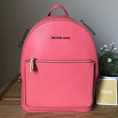 100% Authentic Mk Adina Medium Backpack Leather Grapefruit And Gold Hardware **Brand New With Tags** Approximate Measurements: 9.5"L X 11.5"H X 5.5” D Michael Kors Pink Backpack For Everyday, Casual Everyday Michael Kors Backpack, Michael Kors Pink Travel Backpack, Pink Michael Kors Backpack For Travel, Michael Kors Backpack For School, White Leather Backpack, Neoprene Backpack, Studded Backpack, Michael Kors Backpack