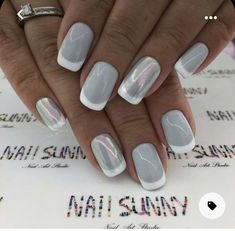 Grey Gel Nails, Amazing Nail Art Designs, Amazing Nail Art, Ring Finger Nails, Summer Acrylic, Pedicure Designs