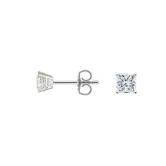 from Brilliant Earth Sterling Silver Princess Cut Diamond Earrings With Accents, White Gold Princess Cut Cubic Zirconia Diamond Earrings, Sterling Silver Princess Cut Earrings With Diamond Accents, Diamond White Asscher Cut Earrings With Brilliant Facets, Princess Cut Cubic Zirconia Earrings With Prong Setting, Princess Cut Diamond Accented Sterling Silver Earrings, Elegant Princess Cut Sterling Silver Diamond Earrings, Princess Cut Diamond Earrings With Diamond Accents, Princess Cut Diamond Earrings With Accents