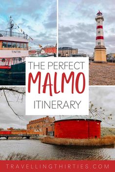 the perfect malmo itinerary in maine with text overlay that reads, traveling things to see and do