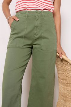 Utility-style pockets top these versatile wide leg pants by Pistola featuring a high-rise fit, stretch twill fabric, and ankle-length hems. Dress them up or down for wherever your day takes you. Spring Utility Wide Leg Pants, Utility Wide Leg Pants With Patch Pockets, Utility Wide Leg Pants With Hip Pockets, Utility Wide Leg Pants With Welt Pockets, Utility High-waisted Wide Leg Pants With Patch Pockets, Utility Style High-waisted Wide Leg Pants With Patch Pockets, Versatile Wide Leg Pants With Patch Pockets, Spring Utility Style High-waisted Wide Leg Pants, Summer Utility Wide Leg Pants